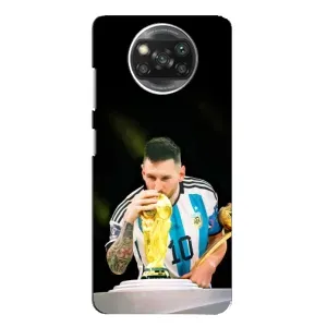 Чехлы для Xiaomi POCO X3 (Leo чемпион) (AlphaPrint) (Кубок Месси)