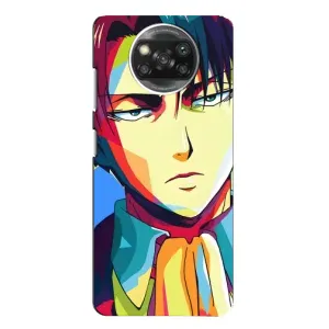Чехлы Персонажи Аниме Наруто для Xiaomi POCO X3 (AlphaPrint) (Леви Аккерман)