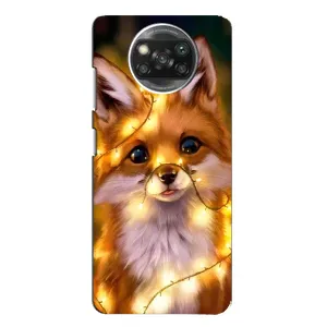Чехлы с картинкой Лисички для Xiaomi POCO X3 (VPrint) (Лисичка в гирляндах)