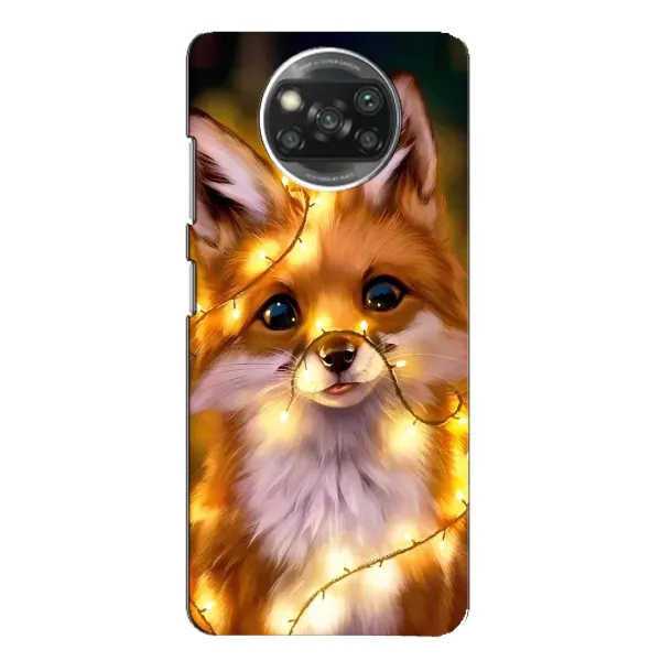 Чохол з принтом «Лисичка в гірляндах» для Xiaomi POCO X3