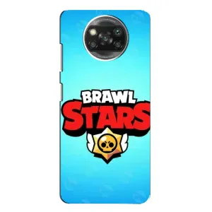 Чехлы Brawl Stars для Xiaomi POCO X3 (AlphaPrint) (Лого Бравл Старс)