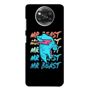Чехлы Мистер Бист для Сяоми Поко X3 (logo Mr beast)