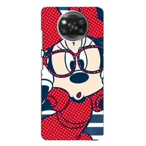 Эксклюзивный чехол для Xiaomi POCO X3 (AlphaPrint - Мультяшные) (Маус в очках)