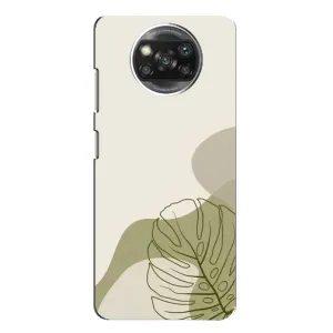Силконовий чохол з принтом в квітах на Xiaomi POCO X3 (Зелена монстера дизайн)