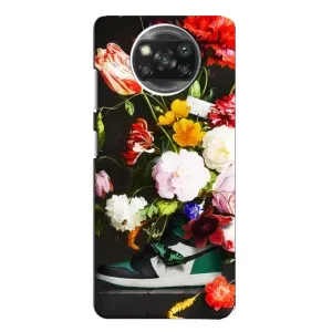 Брендновые Чехлы для Xiaomi POCO X3 - (PREMIUMPrint) (Nike цветы)
