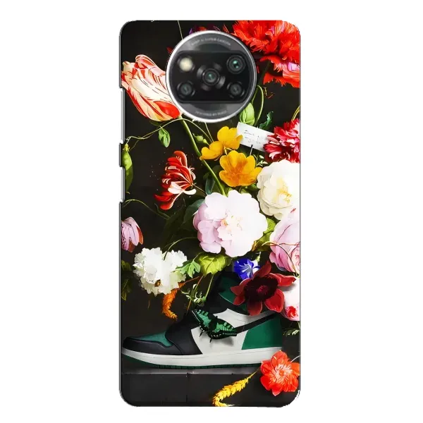 Чехол с принтом «Nike цветы» для Xiaomi POCO X3