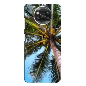 Силиконовый чехол с КАРТИНКАМИ лето для Xiaomi POCO X3 (AlphaPrint) (Пальма)