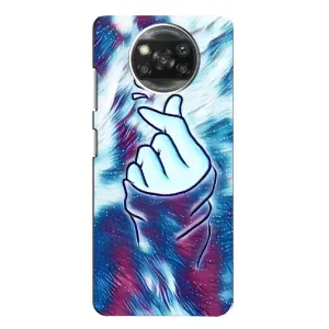 Чехол с принтом для Xiaomi POCO X3 (AlphaPrint - Знак сердечка) (Радужное сердце)