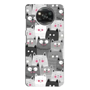 Чехлы с Котиками для Xiaomi POCO X3 (VPrint) (Рисованные котики)