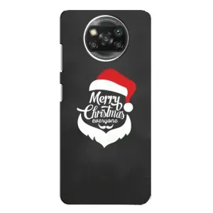 Рождественские Чехлы для Xiaomi POCO X3 (VPrint) (Санта Крисмас)