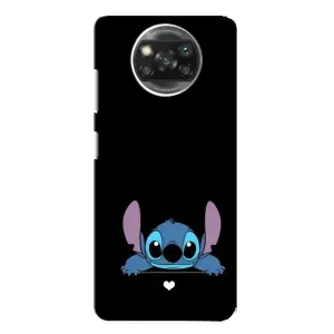 Чехол с принтом Стич на Xiaomi POCO X3 (Стич на черном)