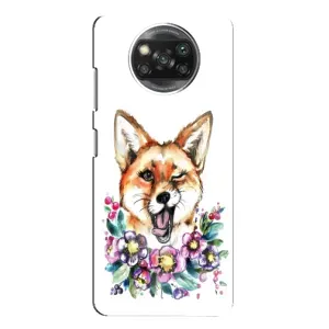 Чехлы с картинкой Лисички для Xiaomi POCO X3 (VPrint) (Веселая лисичка)