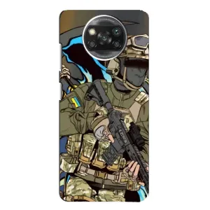 Чехлы с картинкой ЗСУ для Xiaomi POCO X3 (AlphaPrint) (Воин ВСУ)