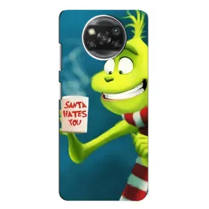 Рождественские Чехлы для Xiaomi POCO X3 (VPrint) (Зеленый Гринч)