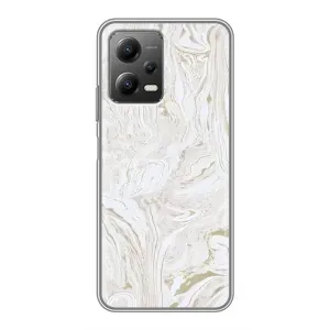 Мраморный чехол на Xiaomi POCO X5 (5G) (VPrint) (Белый мрамор)