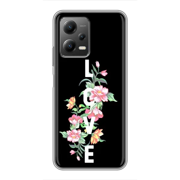 Чохол з принтом «Квіти LOVE» для Xiaomi POCO X5 (5G) Чохол з принтом «Квіти LOVE» для Xiaomi POCO X5 (5G)