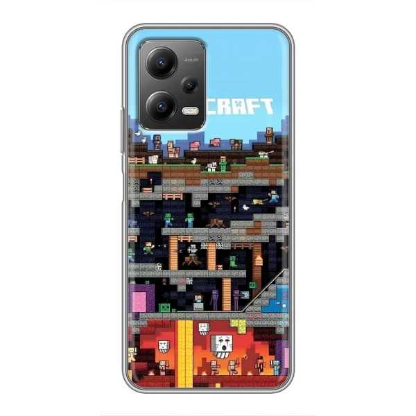 Чехол с принтом «фон Minecraft» для Xiaomi POCO X5 (5G) Чехол с принтом «фон Minecraft» для Xiaomi POCO X5 (5G)
