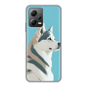Чехол с Хаски для Xiaomi POCO X5 (5G) - (AlphaPrint) (Хаски арт)