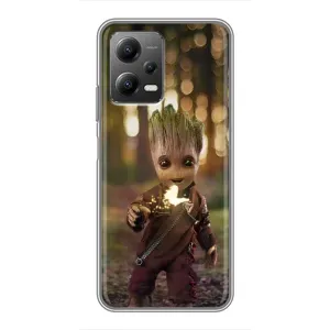 Чехол МАРВЕЛ для Поко Х5 (5Джи) (AlphaPrint) (I am Groot)