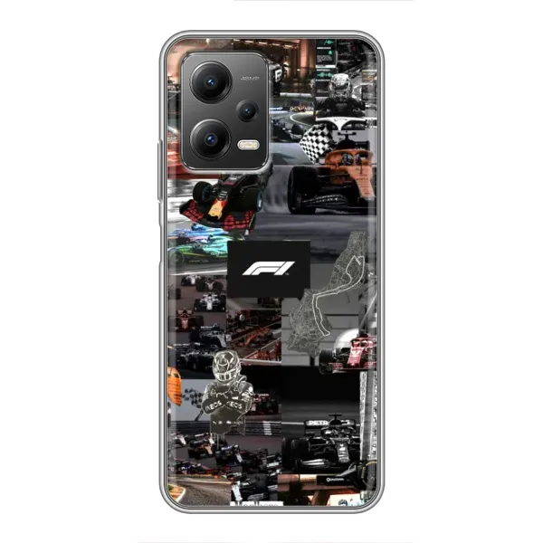 Чехол с принтом «Гоночный коллаж Ф1» для Xiaomi POCO X5 (5G)