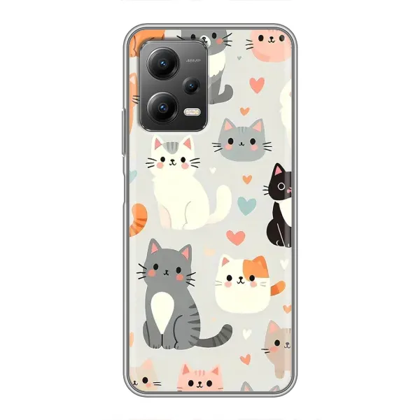 Чохол з принтом «Колаж котів» для Xiaomi POCO X5 (5G) Чохол з принтом «Колаж котів» для Xiaomi POCO X5 (5G)