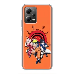 Naruto Anime Чехлы для Поко Х5 (5Джи) (AlphaPrint) (команда Наруто)