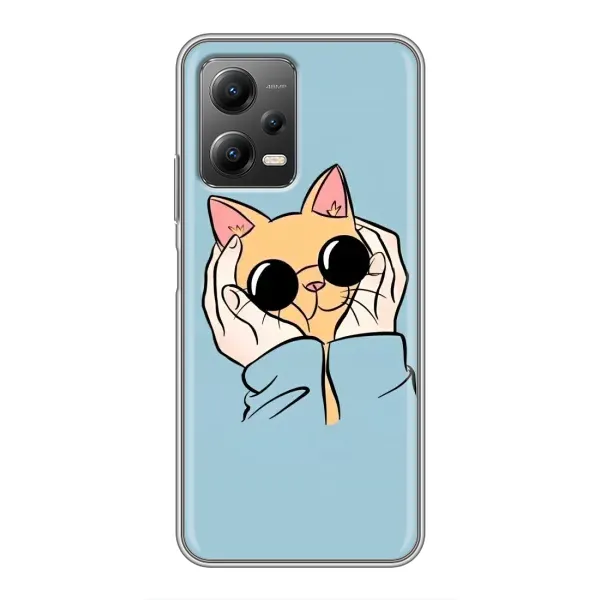 Чехол с принтом «Котик в очках» для Xiaomi POCO X5 (5G)