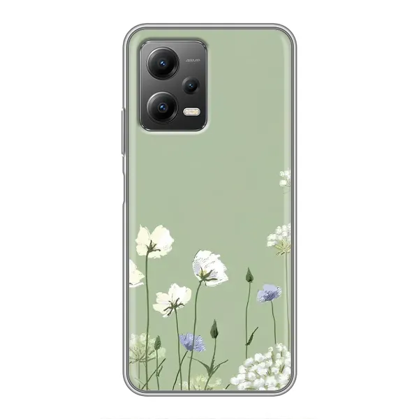 Чохол з принтом «Квіти на зеленому» для Xiaomi POCO X5 (5G)