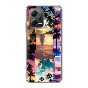 Силиконовый чехол с КАРТИНКАМИ лето для Xiaomi POCO X5 (5G) (AlphaPrint) (Летний отпуск)