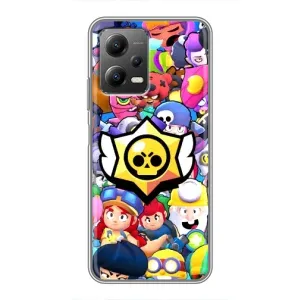 Чехол для Xiaomi POCO X5 (5G) Бравл Старс (VPrint) (Лого Brawl Stars)