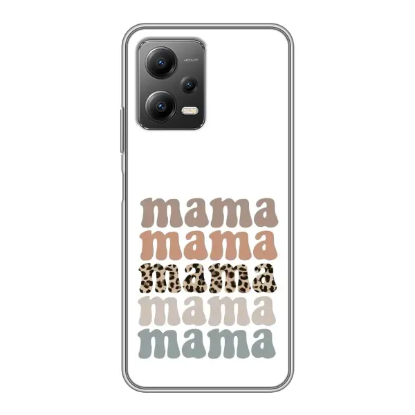 Чехол с принтом «Текстовый коллаж мама» для Xiaomi POCO X5 (5G)