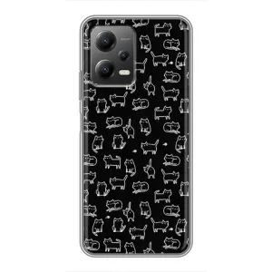 Чехол с принтом для Xiaomi POCO X5 (5G) (AlphaPrint) Модные коты (Меленькие котики)