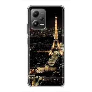 Чехол Эйфелева Башня для Xiaomi POCO X5 (5G) - (AlphaPrint) (Ночной Париж)