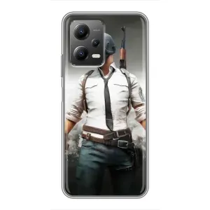 Чехол PUBG для Поко Х5 (5Джи) (AlphaPrint) (Пабг мен)