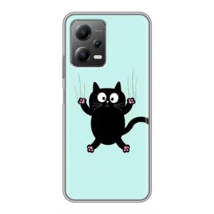 Чехол с принтом для Xiaomi POCO X5 (5G) (AlphaPrint) Модные коты (Падающий кот)