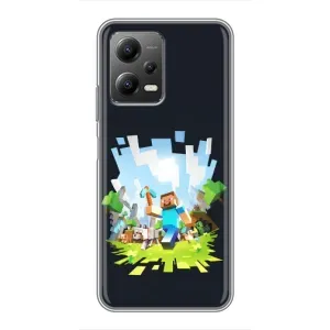 Чохол Майнкрафт на Xiaomi POCO X5 (5G) (AlphaPrint) Minecraft (персонажі Minecraft)