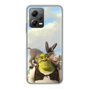 Чехол с мультфильмом Шрек на Xiaomi POCO X5 (5G) (Шрек и Осел)