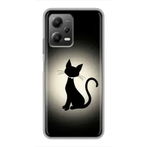 Чехол с принтом для Xiaomi POCO X5 (5G) (AlphaPrint) Модные коты (Силуэт котика)