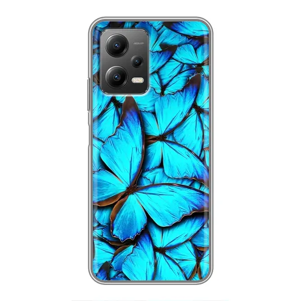 Чохол з принтом «Сині метелики» для Xiaomi POCO X5 (5G)