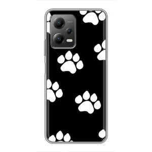 Чехлы с собаками для Xiaomi POCO X5 (5G) (VPrint) (Следы собаки)