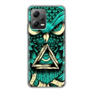 Чехол с птицами на Xiaomi POCO X5 (5G) (VPrint) (Сова с глазом)