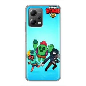 Чехлы Brawl Stars для Xiaomi POCO X5 (5G) (AlphaPrint) (Трио героев)