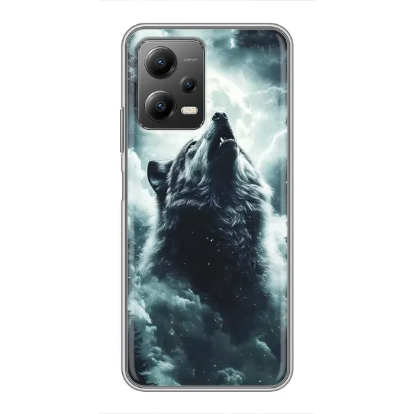 Чохол з принтом «Вовк у хмарах» для Xiaomi POCO X5 (5G)