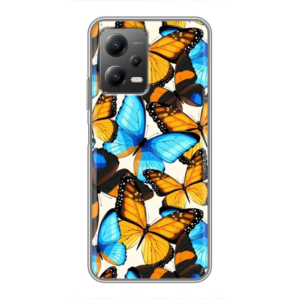 Чохол з принтом «Яскраві метелики» для Xiaomi POCO X5 (5G)