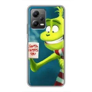 Різдвяні Чохли для Xiaomi POCO X5 (5G) (VPrint) (Зелений Грінч)