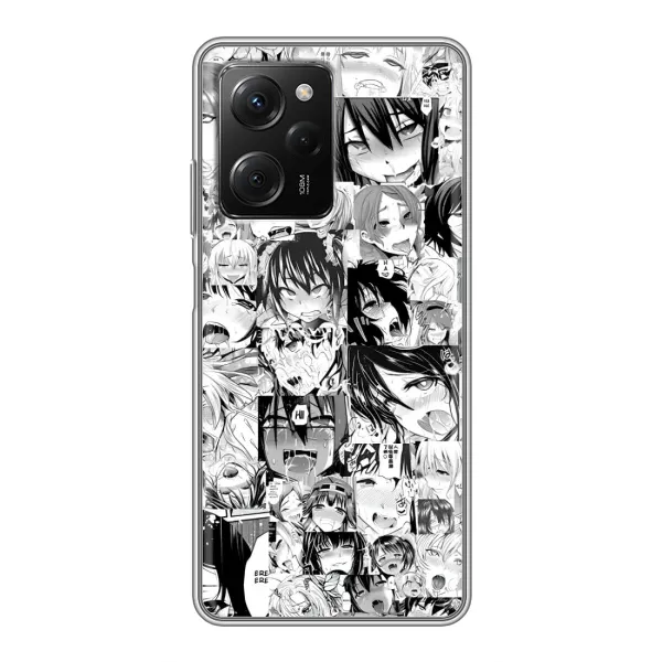 Чехол с принтом «Ahegao manga» для Xiaomi POCO X5 Pro (5G)