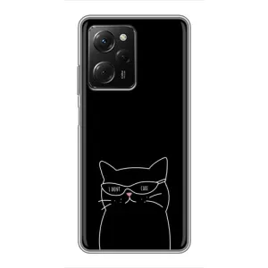 Чехол с рисунком кот на Xiaomi POCO X5 Pro (5G) (Равнодушный кот)