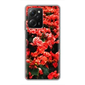 Чохли з квітами для Xiaomi POCO X5 Pro (5G) (VPrint) (Квіти червоні)
