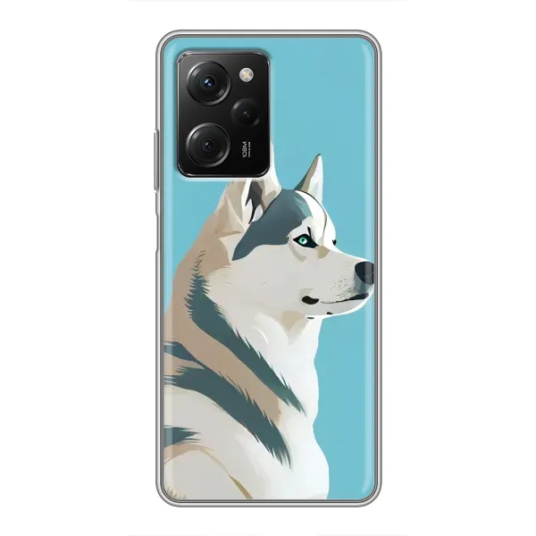 Чехол с принтом «Хаски арт» для Xiaomi POCO X5 Pro (5G)