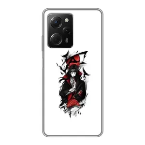 Чехлы на тему: Итачи Учиха для Xiaomi POCO X5 Pro (5G) (AlphaPrint) (Итачи с атрибутами)